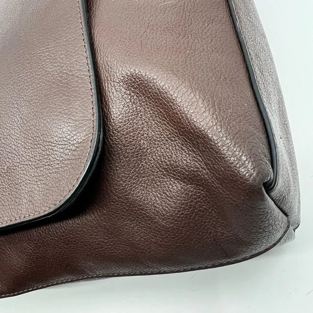 Coach Unisex Charles Brown Leather Crossbody Messenger Bag F72362